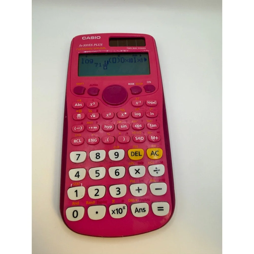 Casio fx-300ES Plus Pink Scientific Calculator Solar Back To School Math algebra